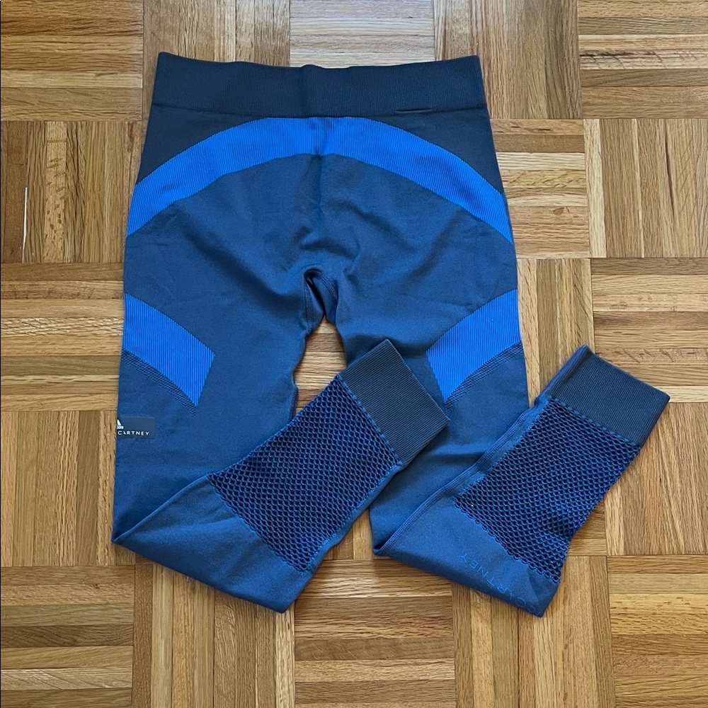 ADIDAS BY STELLA MCCARTNEY Blue Grey Seamless Leggings M